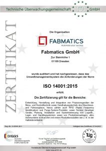 QM-ZERTIFIKAT ISO14001-2015