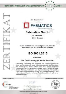 QM-ZERTIFIKAT ISO9001-2015