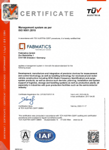 QM CERTIFICATE ISO9001-2015