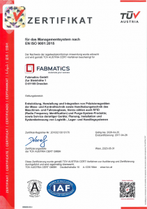 QM-ZERTIFIKAT ISO9001-2015