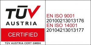 TÜV Austria Siegel ISO 9001 und 14001