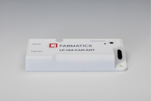 CAN bus–enabled LF RFID reader with an integrated antenna and an integrated placement sensor.