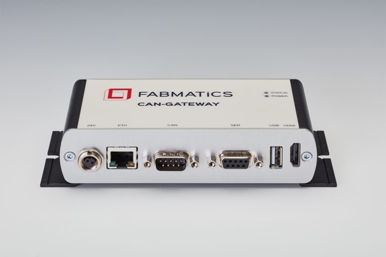 Front panel of RFID CAN Gateway with CAN, Ethernet, RS232, USB and HDMI ports